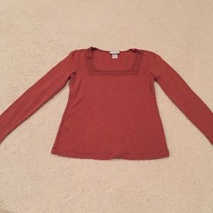 Soft Surroundings rust orange long sleeve